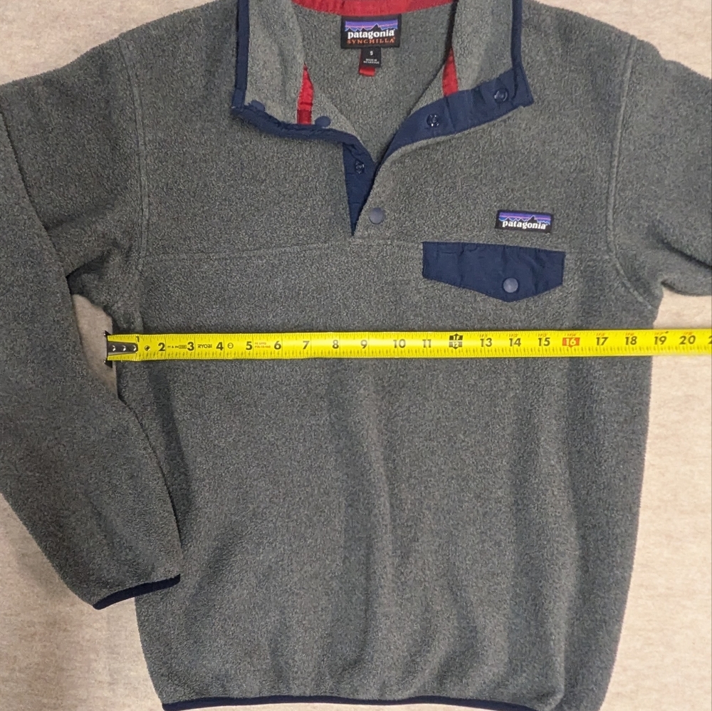 Patagonia Synchilla Snap Gray Fleece Pullover Size Small Men Or Women - Picture 4 of 8